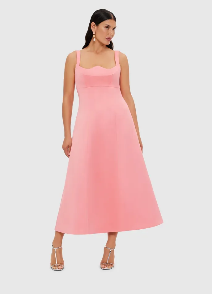 Dresses and Jumpsuits Women Odette Midi Dress 8211 Strawberry Pink LEO LIN