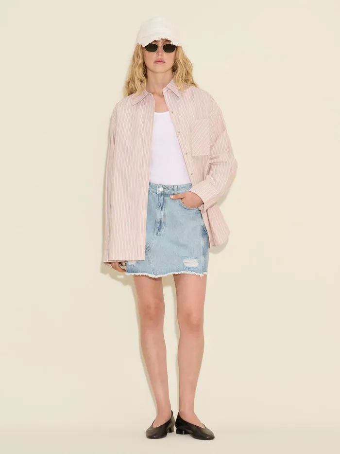 Dresses and Skirts Women Holzweiler Louisa Short Denim Skirt Lt Blue Mix