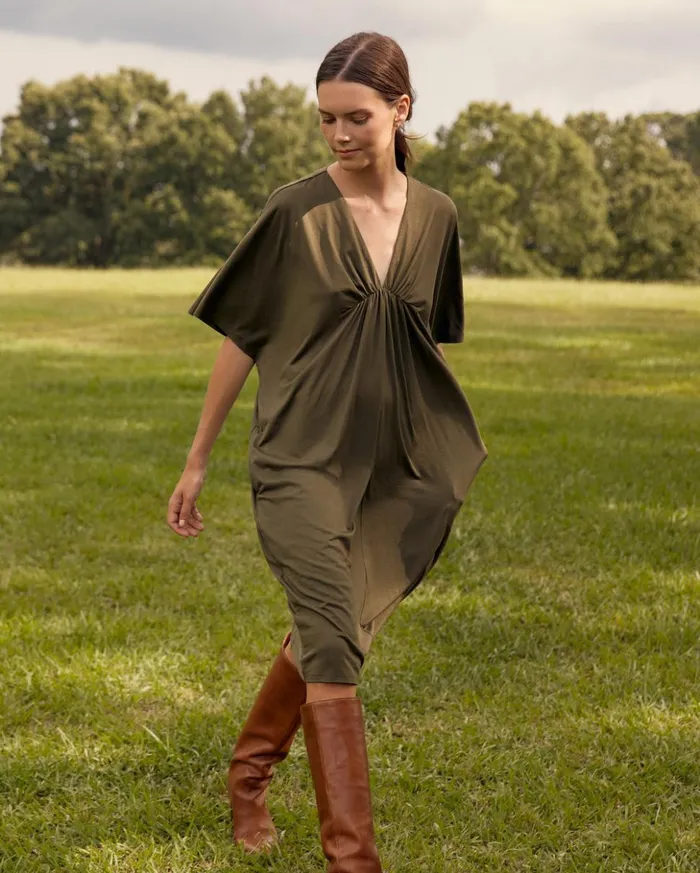 Dresses Women Billy Reid Cocoon Knit Dress Dark Green