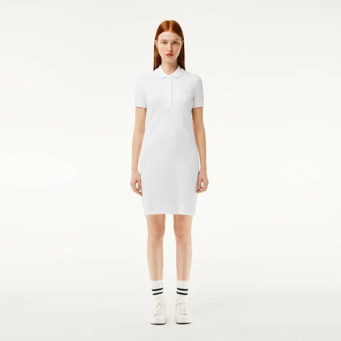 Dresses Women Lacoste Women039s Slim Fit Stretch Cotton Piqu Polo Dress White 001 Dresses Women Lacoste Women039s Slim Fit Stretch Cotton Piqu Polo Dress White 001