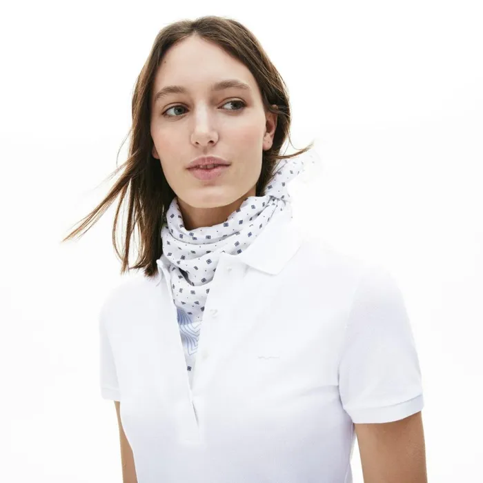Dresses Women Lacoste Women039s Slim Fit Stretch Cotton Piqu Polo Dress White 001