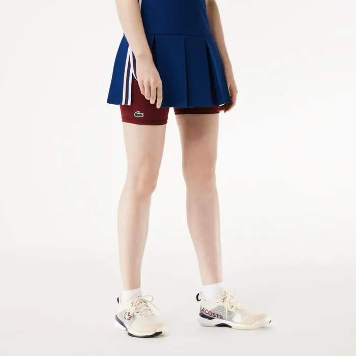 Dresses Women Lacoste Women039s Sport Dress With Removable Piqu Shorts Navy Blue Bordeaux Pim