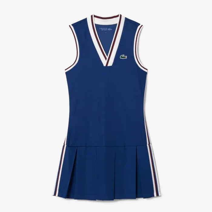 Dresses Women Lacoste Women039s Sport Dress With Removable Piqu Shorts Navy Blue Bordeaux Pim