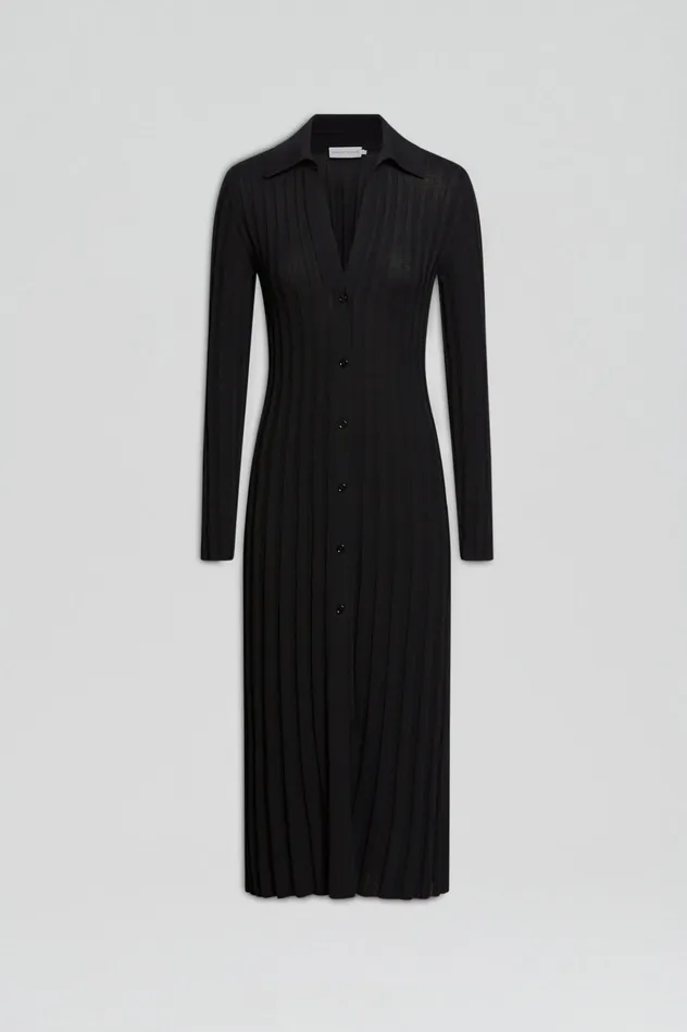 Dresses Women PLEATED RIB PLACKET DRESS 14 BLACK Scanlan Theodore Dresses Women PLEATED RIB PLACKET DRESS 14 BLACK Scanlan Theodore