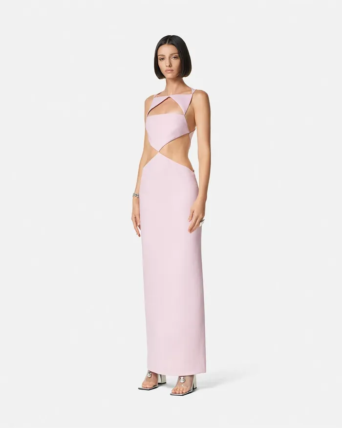 Dresses Women Versace Cutout Column Gown Light Pink
