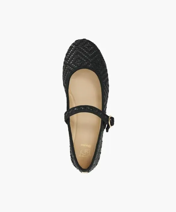 Dune London Ballet Pumps Women Holler Black Woven Mary Janes Black