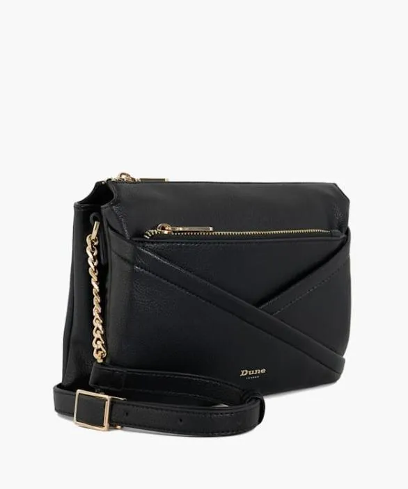 Dune London Black Handbags Women Dalliance Black Recycled Cutwork Small Crossbody Bag Black