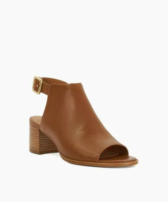 Dune London Block Heeled Sandals Women Joupin Tan Block Heel Mule Brown