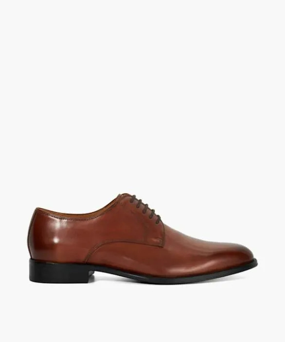 Dune London Brown Shoes Men Salisbury Tan Premium Leather Derby Shoes Brown