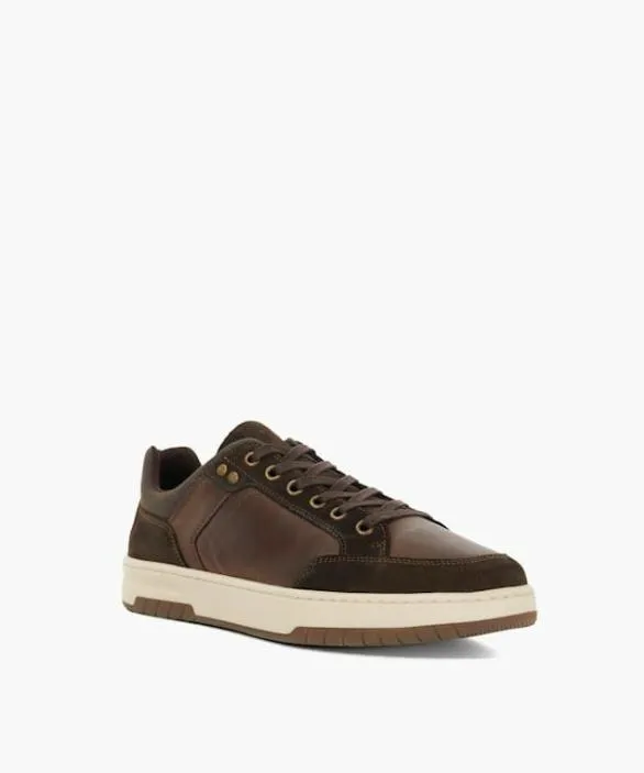 Dune London Brown Shoes Men Teffla Brown Chunky Lace Up Trainers Brown