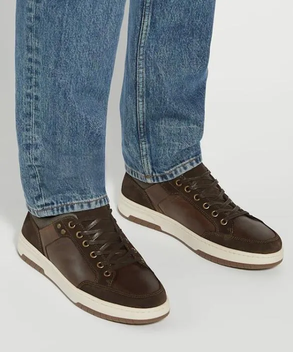 Dune London Brown Shoes Men Teffla Brown Chunky Lace Up Trainers Brown