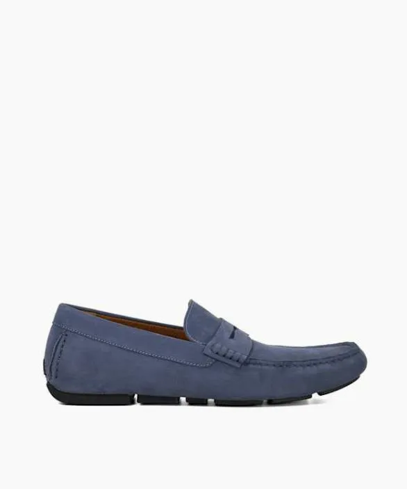 Dune London Casual Shoes Men Bradlay Blue Suede Driver Blue
