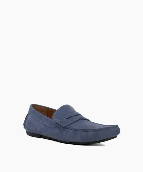 Dune London Casual Shoes Men Bradlay Blue Suede Driver Blue