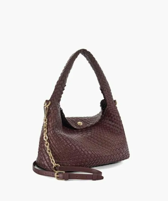 Dune London Deliberate Bags Women Deliberate Burgundy Woven Shoulder Bag Red