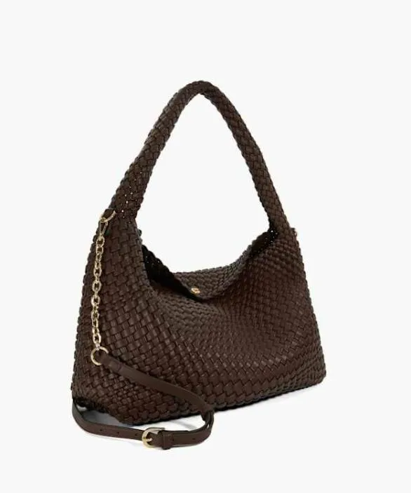 Dune London Deliberate Bags Women Deliberate L Chocolate Woven Shoulder Bag Brown