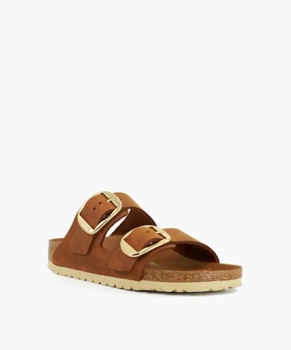 Dune London Flat Sandals Women Arizona Big Buc Brown Casual DoubleStrap Sandals Black Nubuck