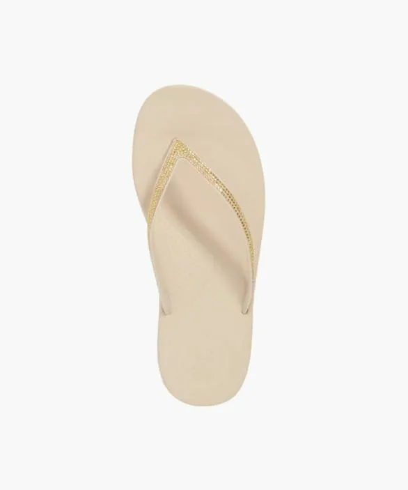 Dune London Flat Sandals Women Iqushion Sparkl Beige Ombre Sparkle Flip Flops Black
