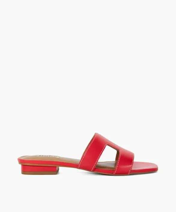 Dune London Loupe Sandals Women Loupe Red Smart Slider Sandals Red