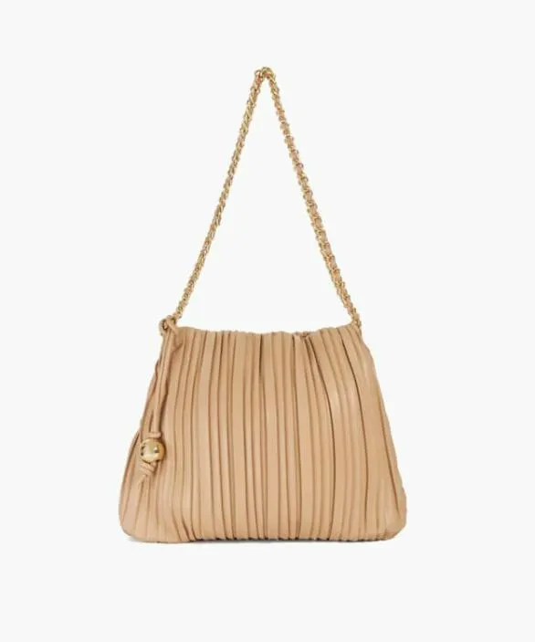 Dune London Shoulder Bags Women Dominic Blush Pleated Chain Handle Bag Pink
