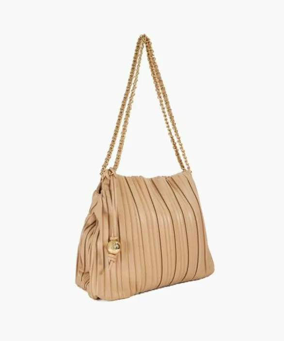 Dune London Shoulder Bags Women Dominic Blush Pleated Chain Handle Bag Pink