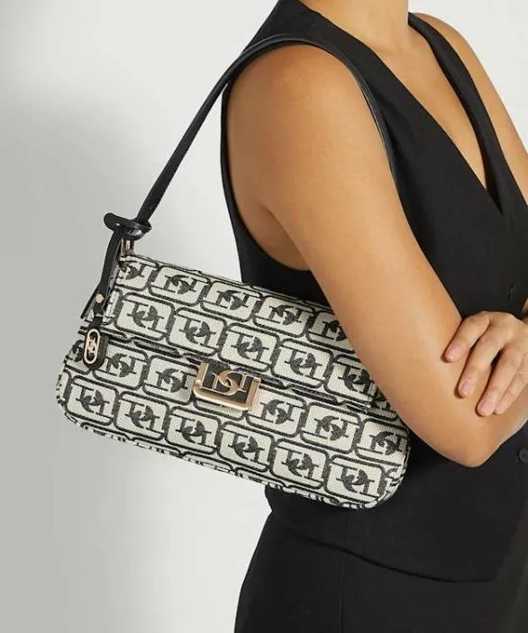 Dune London Shoulder Bags Women Highgate Black White Monogram Shoulder Bag Blackwhite