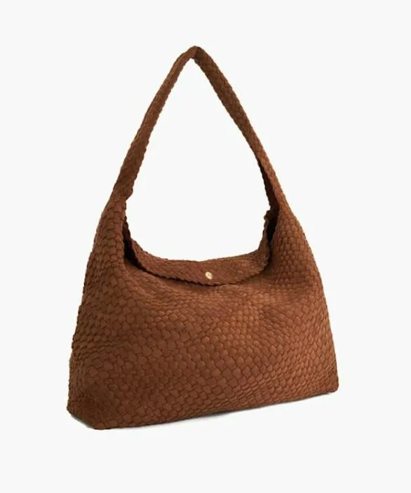Dune London Tote Bags Women Deliberate XL Brown Extra Large Woven Shoulder Bag Black