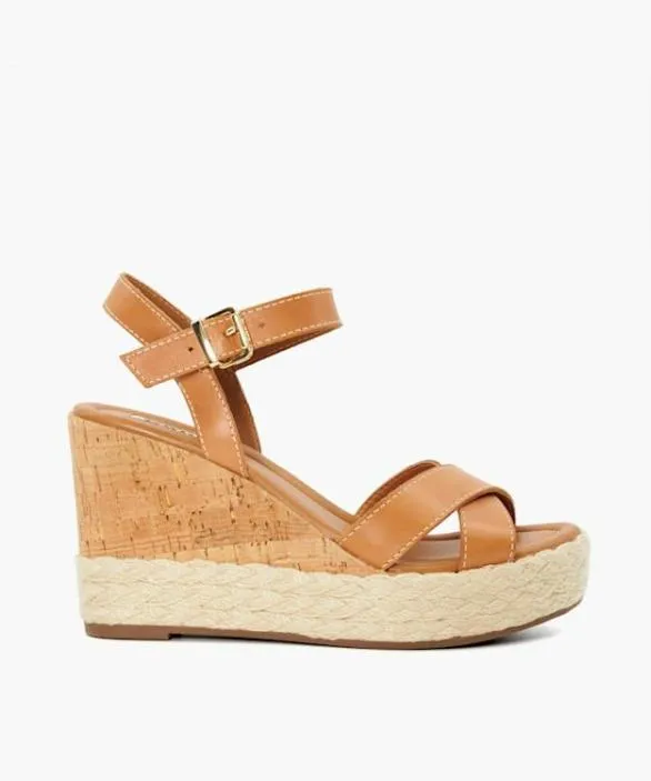 Dune London Wedge Sandals Women Kindest Tan Leather Cork And Woven Wedge Sandals Brown Dune London Wedge Sandals Women Kindest Tan Leather Cork And Woven Wedge Sandals Brown