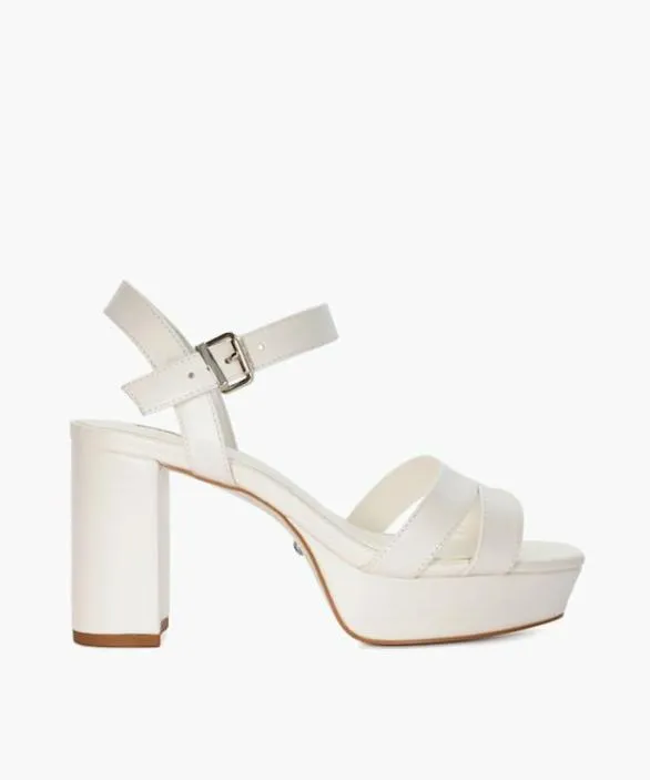 Dune London White Sandals Women Madewithlove Ivory Leather Platform Wedding Heels White Dune London White Sandals Women Madewithlove Ivory Leather Platform Wedding Heels White