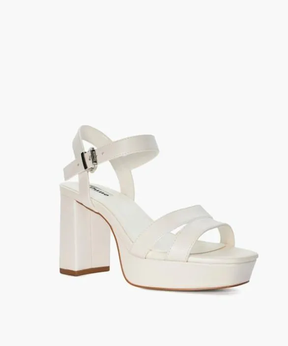 Dune London White Sandals Women Madewithlove Ivory Leather Platform Wedding Heels White