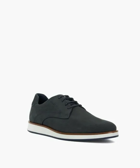 Dune London Wide Fit Shoes Men Beko Navy Wide Fit Lace Up Shoes Blue