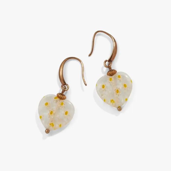 Earrings Women Alex And Ani Daisy Heart Drop Earrings Rafaelian Gold