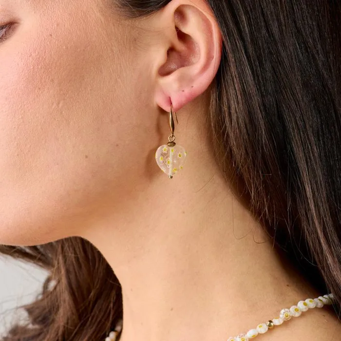 Earrings Women Alex And Ani Daisy Heart Drop Earrings Rafaelian Gold