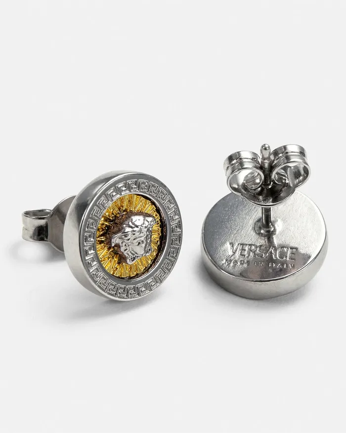 Earrings WomenMen Versace Crystal Icon Stud Earrings Silvergold
