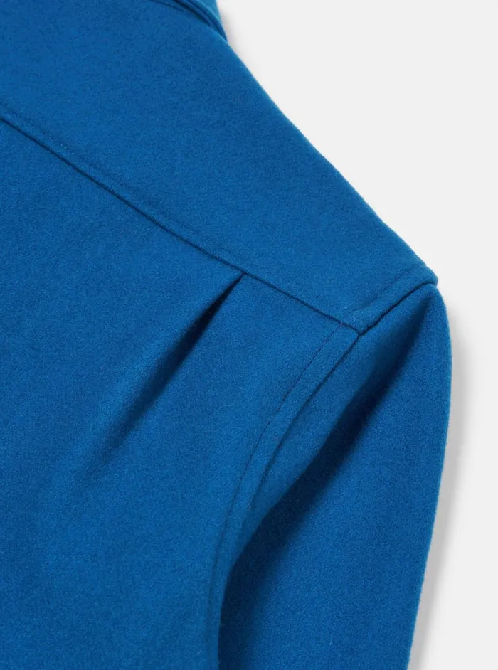 Easy Jacket In Blue Melton Men Universal Works Overshirts