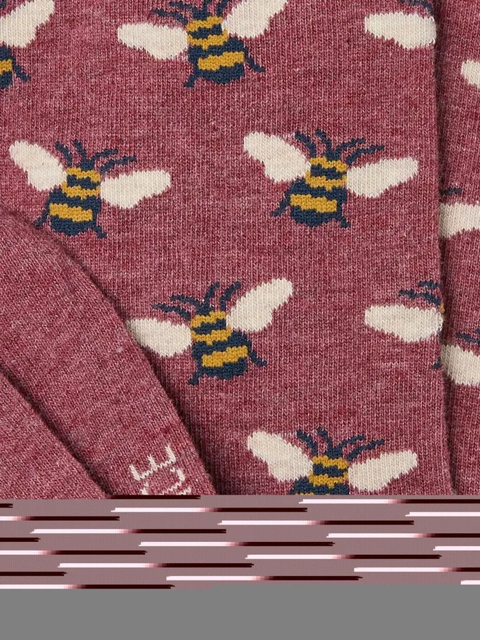 Fat Face 3 For 2 Socks Pink Bee Socks 1 Pack Size 47 8211 Women