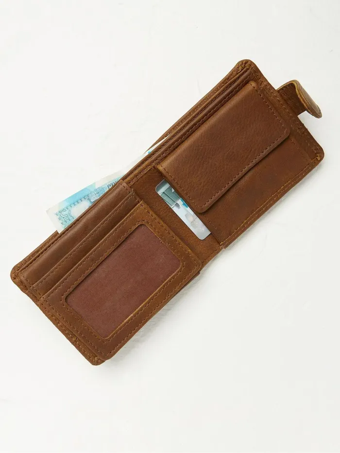 Fat Face Bags and Wallets Tan Brown Seamed Leather Wallet 8211 Men