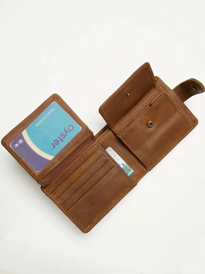 Fat Face Bags and Wallets Tan Brown Seamed Leather Wallet 8211 Men