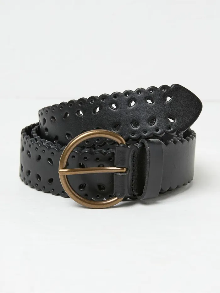 Fat Face Belts Black Scalloped Jean Belt 8211 Women