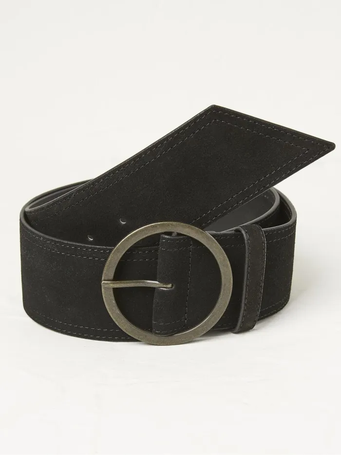 Fat Face Belts Black Soft Wide Waist Belt 8211 Women