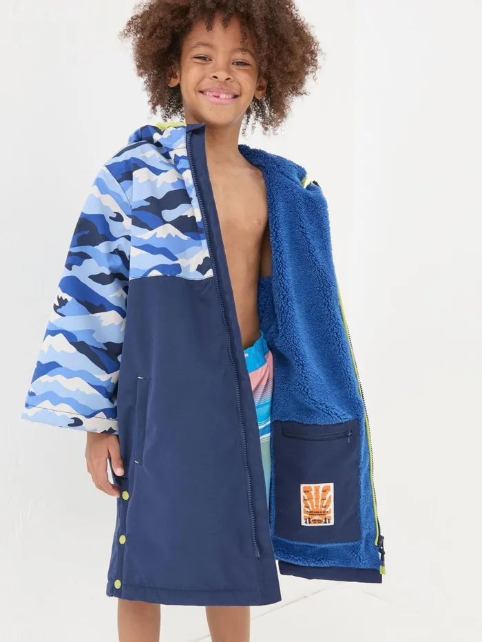 Fat Face Coats and Jackets Blue Waterproof Changing Robe 8211 Kids