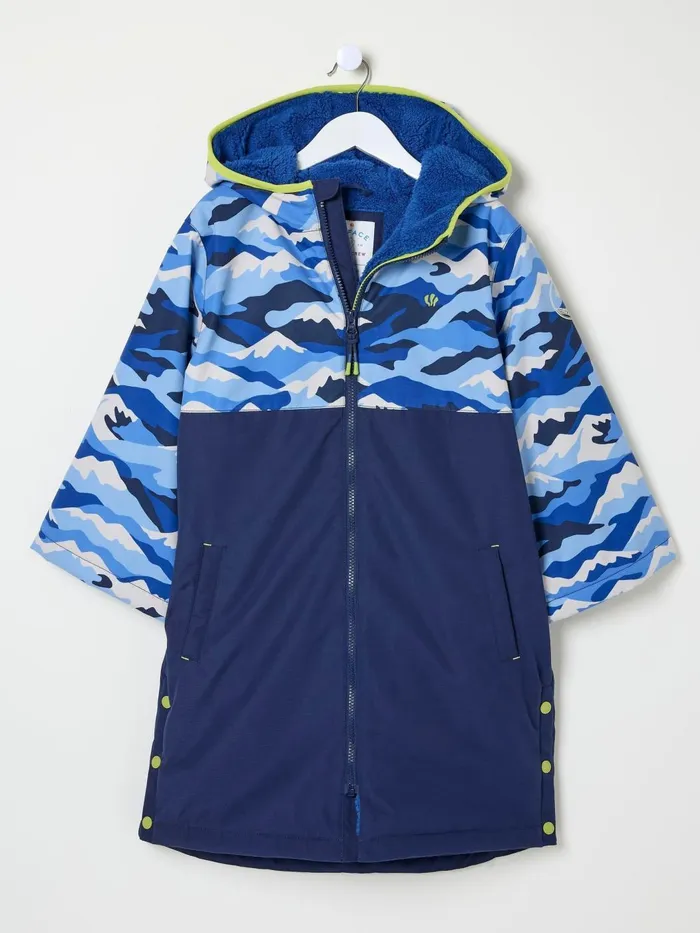 Fat Face Coats and Jackets Blue Waterproof Changing Robe 8211 Kids