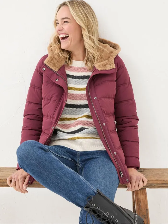 Fat Face Coats and Jackets Lara Red Lara Puffer Coat 8211 Women