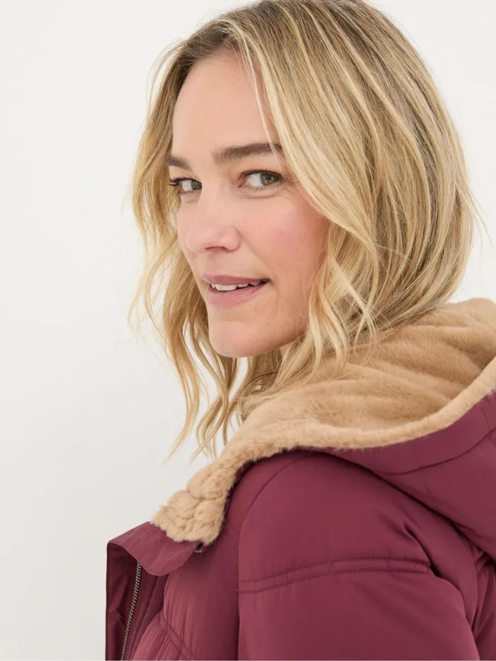 Fat Face Coats and Jackets Lara Red Lara Puffer Coat 8211 Women