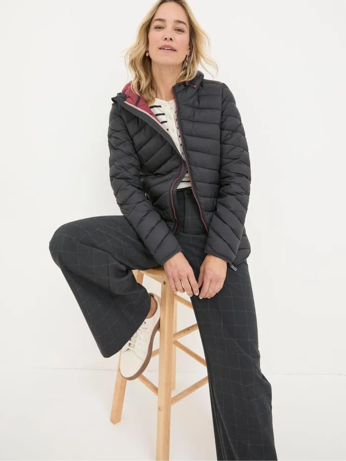 Fat Face Coats and Jackets Ruby Black Lightweight Puffer Jacket 8211 Women