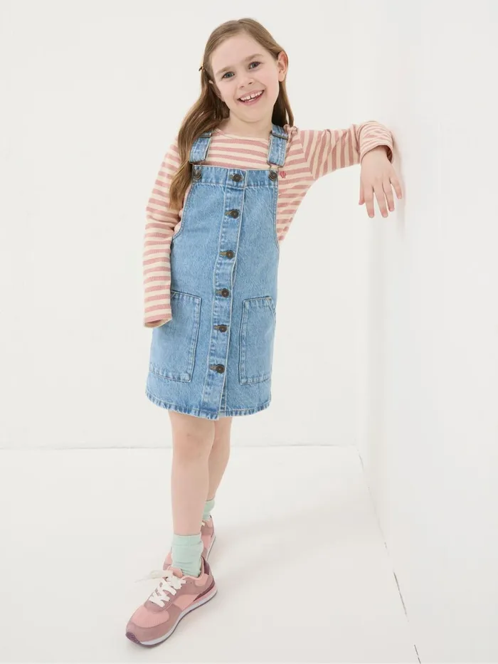Fat Face Dresses Blue Denim Pinafore Dungarees 8211 Kids