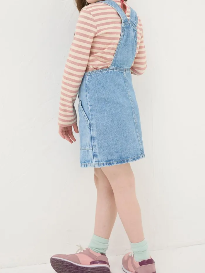 Fat Face Dresses Blue Denim Pinafore Dungarees 8211 Kids