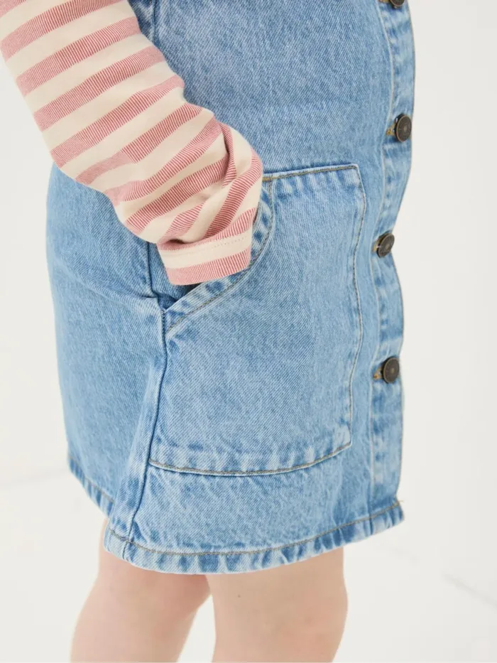 Fat Face Dresses Blue Denim Pinafore Dungarees 8211 Kids