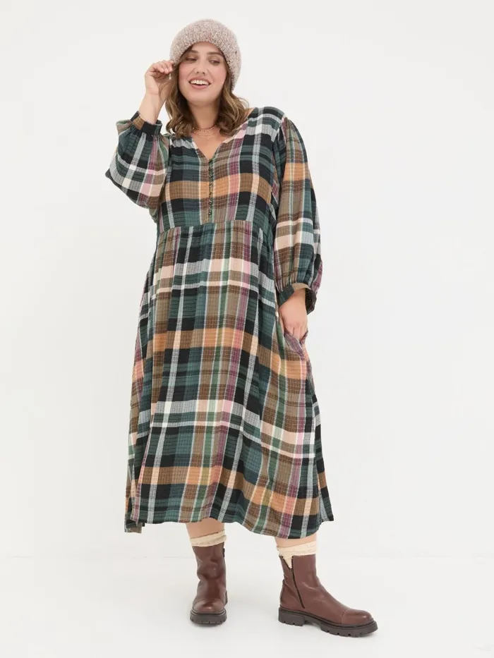 Fat Face Dresses Ceil Multi Check Dress 8211 Women