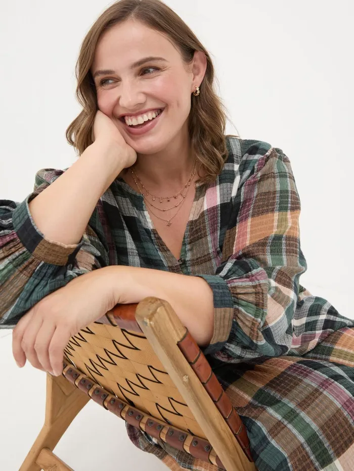 Fat Face Dresses Ceil Multi Check Dress 8211 Women