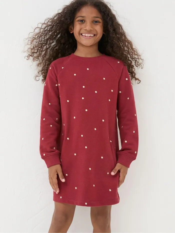 Fat Face Dresses Red Georgia Sweat Dress 8211 Kids